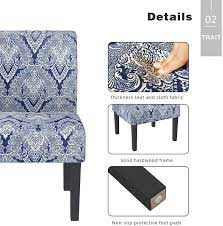 The rubautelli chair offers a gentle look to any interior. Upholstered Fabric Dining Chairs W Solid Wood Legs For Dining Living Room Sofa Floral Multicolor Mecor Modern Armless Accent Chairs Set Of 2 Kitchen Dining Room Furniture Kolenik Chairs