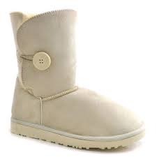 Ugg Bej Tek Dugmeli Bot Ugg Bot Moda