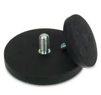 1X Rubber Coated Male Thread Pot Magnet 88mm x 8mm | Anti Scratch Protection