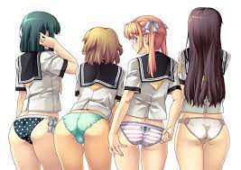 4girls, multiple girls, panties, school uniform, underwear - Image View - |  Gelbooru - Free Anime and Hentai Gallery