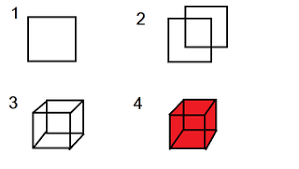 How To Make Coloured 3d Cube In Microsoft Paint Paint And On Paper 4 Steps Instructables