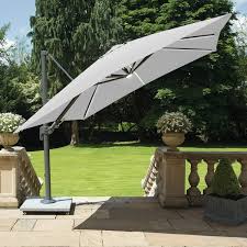 Life Palermo 3 0m Square Led Cantilever Parasol Mouse Grey Lava With Images Patio Cantilever Parasol