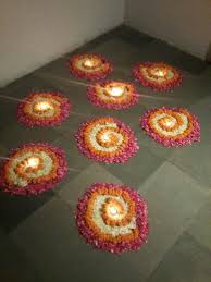Flower Rangoli Design Diwali Decorations Diy Diwali Decorations Flower Decorations