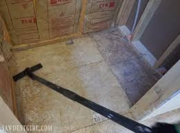 Installing a prefabricated shower pan, then finishing the walls with custom tiling. Tile Ready Shower Pan Installation Sawdust Girl