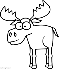 Cute snowman coloring pages ideas for toddlers. Funny Easy Moose Coloring Page Coloringall