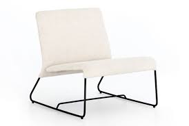 Armless Ivory Boucle Chair Living Spaces