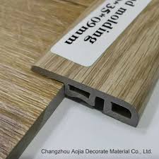 China Accessories For Spc Flooring Stair Nose Reducer T Molding Baby Threshold Quarter Round Base Board China Plastic Products Wpc Skirting