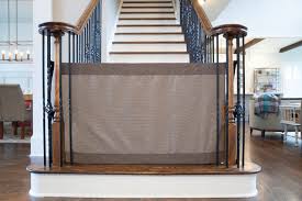 The regalo baby gate for stairs with banister mounts is made totally from an all steel standing in 4th. Banister To Banister Safety Gate Farmhouse Staircase Atlanta By The Stair Barrier