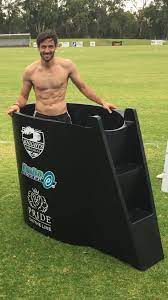 The use of ice baths to alleviate sore muscles and inflammation after exercise has been a mainstay for athletes for many years. 26 Athlete Ice Baths With Team Logos Ideas Ice Baths Athlete Athlete Recovery