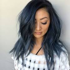 Pin By Kylene On Hair I Love Midnight Blue Hair Blue Ombre Hair Denim Hair