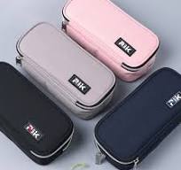 Precio de fábrica bolsa de lápices de lona con cremallera original en forma  de triángulo estuche para escuela