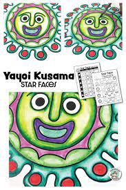 Yayoi Kusama Art Lesson Drawing Star Faces Art Lessons Drawing Stars Art Lessons For Kids