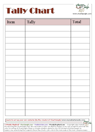 Blank Tally Chart Template Template Resume Service