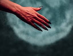 Devil Hand with Handshake Gesture at Midnight Stock Photo - Image of  person, sign: 44990392