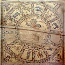 Zodiac Floor Mosaic Photo Hammat Tiberias Synagogue Mosaic Courtesy Of The Pictorial Library Of Bible Lands 4th Cen Minoan Vintage World Maps North Africa