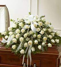 Some say it was white lilies and fern, others say they were cornflowers. 110 Casket Flowers Ideas Casket Flowers Funeral Flowers Sympathy Flowers