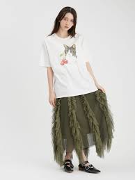 上國料萌衣コラボ】キャットチェリーTシャツ（カットソーTシャツ）｜FURFUR（ファーファー）｜ファッション通販｜ウサギオンライン公式通販サイト