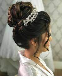 Amazing Bun With Crown Quince Hairstyles Bridal Hair Buns Prom Hairstyles For Long Hair