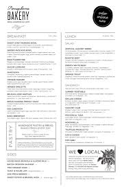 Persephone Bakery Cafe Menu Cafe Menu Design Cafe Menu French Cafe Menu