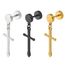 From the subtlety of le gramme's 18kt white gold. Buy Men Women Punk Cross Pendant Cartilage Drop Dangle Earrings Ear Stud Jewelry At Affordable Prices Free Shipping Real Reviews With Photos Joom