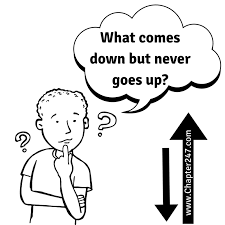 Chapter247 Infotech On Twitter Chapter247 Only Genius Can Answer What Comes Down But Never Goes Up Http T Co Bthph5ezs4 Twitter
