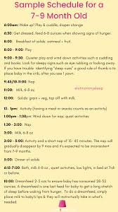 Infant Sleep Schedule for a 7-9 Month Old - Let Mommy Sleep Blog