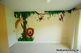 Safari jungle rooms are one of the most popular themes for kids' bedrooms. Boys Room Nursery Mural Jungle Mural Murals For Kids