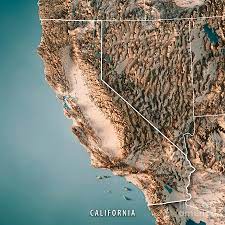 Download scientific diagram | topographic map of the southern california. California State Usa 3d Render Topographic Map Neutral Border Digital Art By Frank Ramspott
