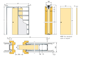 Internal doors are typically available in a number of standard interior door sizes. Eclisse Unico Sd Fire Pocket Door Kit 100mm Wall Thickness