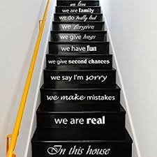 Check spelling or type a new query. Buy Wall Decals Staircase Quotes In This House We Are Real Stair Case Stairway Stairs Quote Wall Vinyl Decal Stickers Bedroom Murals In Cheap Price On Alibaba Com
