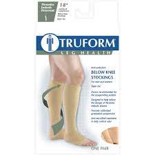 Truform Truform Surgical Compression Stockings Knee High Open Toe Beige Md Walmart Com Men In Stockings Compression Stockings Stockings