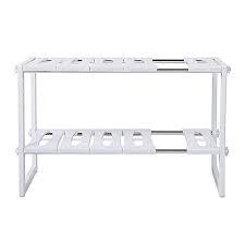 Yomym Etagere De Rangement Sous Evier Rack De Stockage Extensible Organisateur Rangement De Cuisine Maiso Etagere Rangement Rangement Sous Evier Meuble Etagere