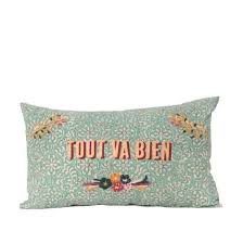Cushion Cover Tout Va Bien Celadon Flowers Cushion Cover Decorativecushion Cushioncoverdecorativesofa Cushion Cover Cushions On Sofa Decorative Cushions
