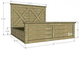 You want a door that you can cut down to 60. King X Barn Door Farmhouse Bed Plans Her Tool Belt