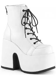 Only orders during flash sales can enjoy the reductions. White Camel Chunky Heel Platform Boots Gothic Boots For Women