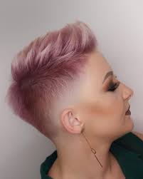 Pink Fade Haircut By Me And Make Up By Paulaa Danielaa Sharpfade Fad Super Short Hair Short Hair Styles Short Hair Styles Pixie