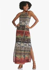 Cato Fashions Plus Petite Tribal Halter Maxi Dress Catofashions Plus Size Dresses Womens Dresses Jumpsuits For Women