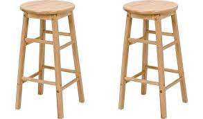 Thanks to their smaller size compared to. Buy Habitat Pair Of Solid Wood Kitchen Stools Bar Stools Argos