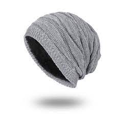 Men S Knit Thicken And Fleece Lining Beanie Hat Winter Slouchy Warm Cap Grey Cx188e82zar Winter Hats For Men Winter Hats Hats For Men