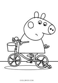 Bicycle coloring pages are a good way for kids to develop their habit of coloring and painting, introduce them new colors, improve the creativity and motor skills. Free Printable Peppa Pig Coloring Pages For Kids