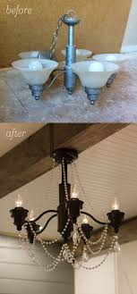 A simple material from the plumbing section of the hardware store — copper piping — is transformed into a modern light fixture with just a few simple tools. 18 Amazing Diy Transformations You Have To See How Does She Diy Chandelier Chandelier Makeover Diy Lighting