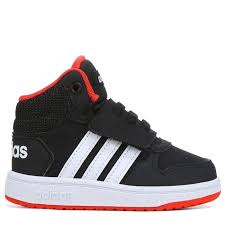 Adidas Neo Shoes Black And Orange Kids Neo Hoops High Top Sneaker Toddler Adidas Kids Shoes Kids Shoe Stores Cheap Womens Shoes