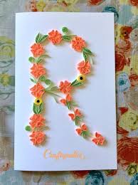 Printable templates for letter m alphabet crafts, tracers and ideas suitable for preschool and kindergarten kids. Personalized Quilling Initial Letter Card Birthdaybaby Etsy In 2021 Paper Quilling Cards Quilling Designs Paper Quilling Flowers
