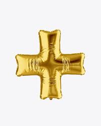 Check out our transparent foil selection for the very best in unique or custom, handmade pieces 20 gold confetti overlays in png format with transparent backgrounds, digital gold foil confetti clipart. Plus Sign Foil Balloon Mockup In Object Mockups On Yellow Images Object Mockups Mockup Free Psd Free Packaging Mockup Mockup Free Download