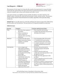 Introduction, methods, results, and discussion. Imrad Lab Report Format Saint Mary S University