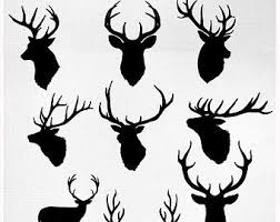 Deer Cliparts Deer Silhouettes Reindeer Antlers Clipart Deer Clip Art Vector Eps Png And Photohshop Brushes Christmas Deer Clipart Pirogravur Geyik Stensiller