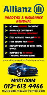 Keep a copy of the receipt for your records. Allianz Insurance And Road Tax Renewal Renew Your Car Road Tax Insurance With Us