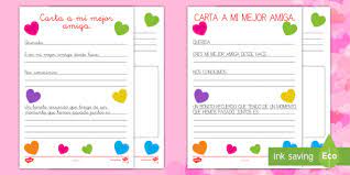 Amigo mío quiero comenzar felicitándote por esta realmente he visto sus videos y me parece muy bien xq realmente quiero aprender ingles att keila. Carta A Mi Mejor Amiga De Un Amigo Ficha De Actividad