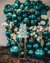 The Event Collective On Instagram This Green Colour Palate Is Amazing By Balloon Decorations Party Green Party Decorations Birthday Balloon Decorations