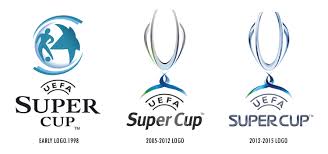 € * 03.06.1992 in memmingen, deutschland Football Teams Shirt And Kits Fan Uefa Super Cup Logo Evolution